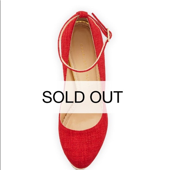Charlotte Olympia Dolores - Red Woven Pump 6.5 NIB - Picture 6 of 9